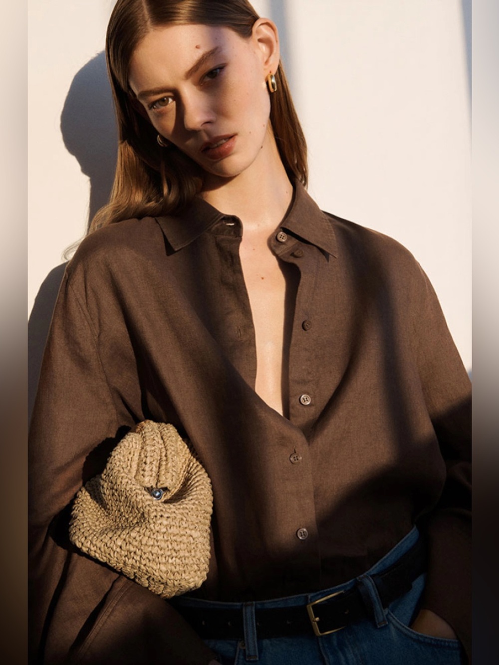 COS wide sleeve linen shirt